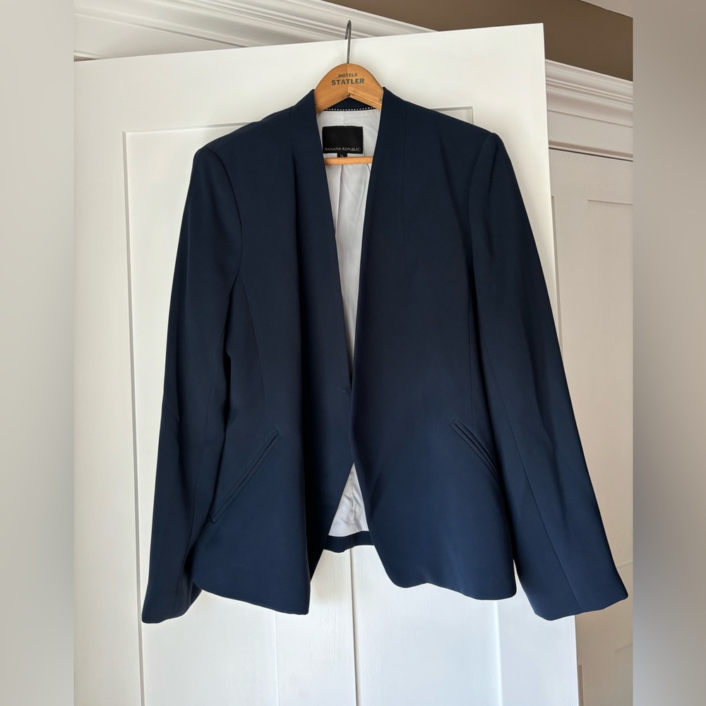 Banana Republic navy suit jacket, size 16